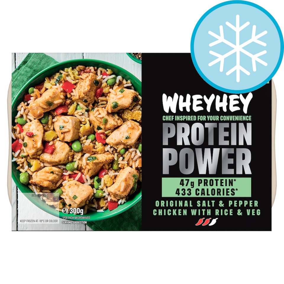Wheyhey Salt & Pepper Chicken with Rice & Veg 300g