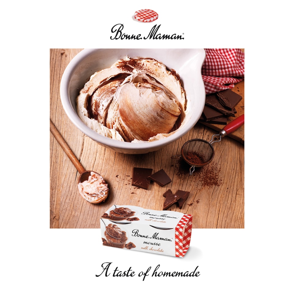 image 1 of Bonne Maman Chocolate Mousse Dessert 2x70g
