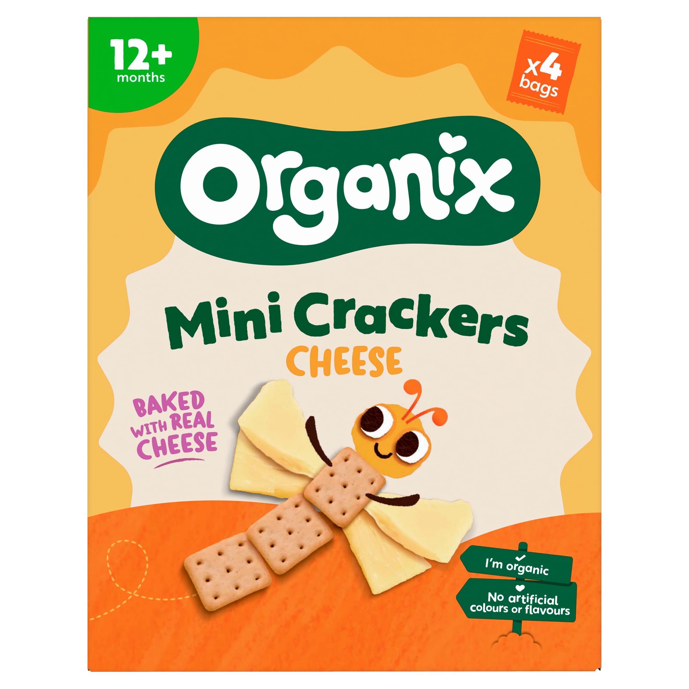 Organix Mini Cheese Cracker 4 X 20G