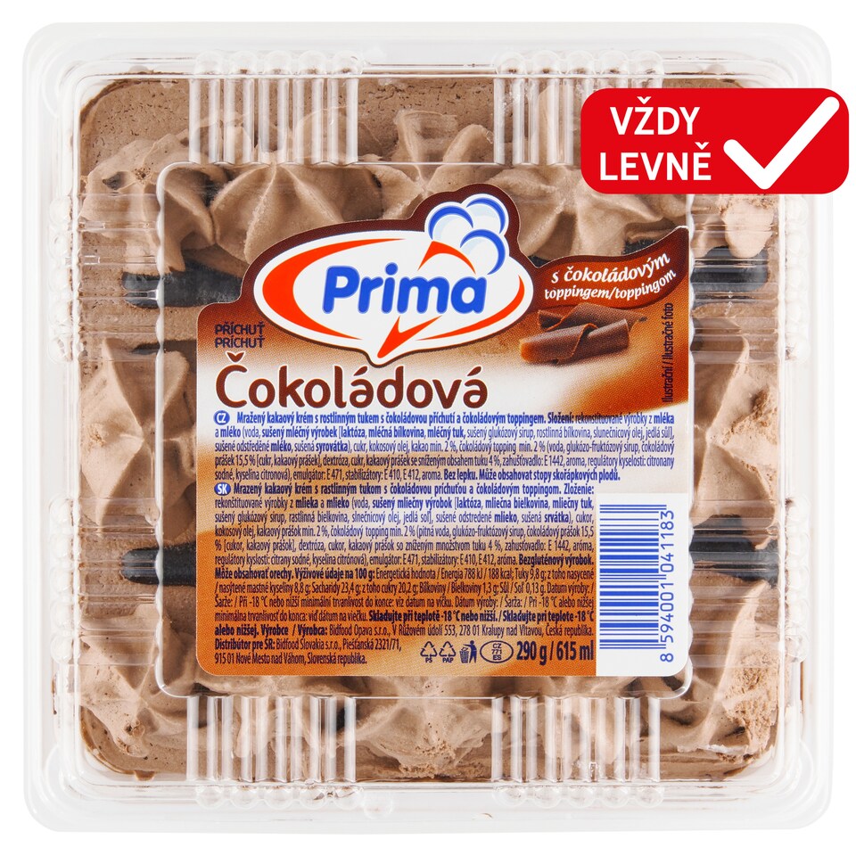 Obrázek 1 pro produkt Prima Příchuť čokoládová s čokoládovým toppingem 615ml