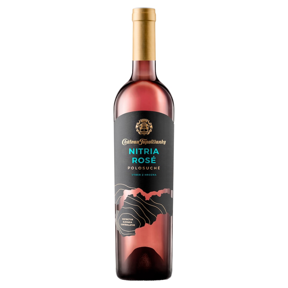 Château Topoľčianky Nitria Rosé výber z hrozna slovenské víno s CH.O.P. ružové polosuché 0,75 l