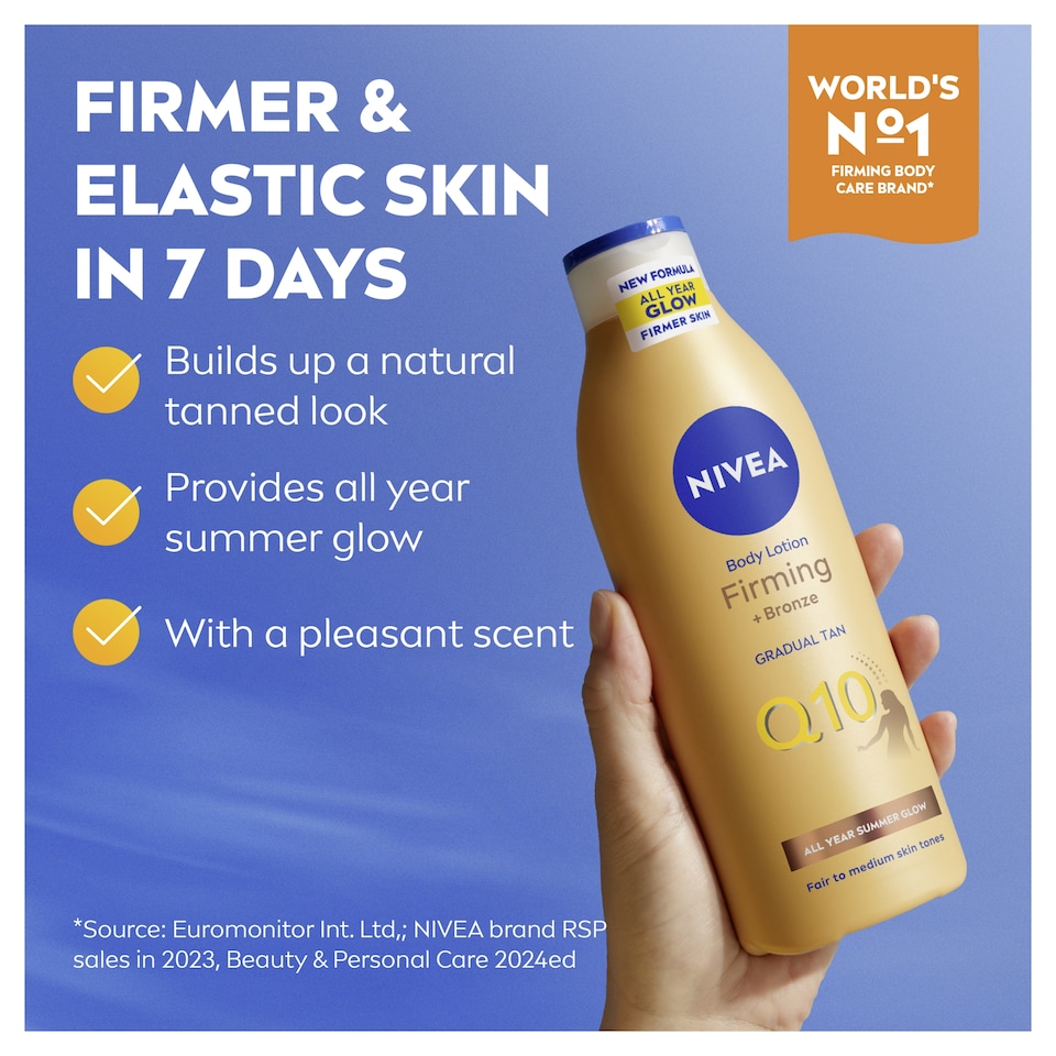 image 1 of NIVEA Q10 Gradual Tan Firming Body Lotion Fair To Medium Skin 400ml 