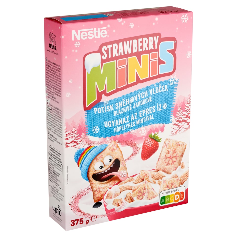 Strawberry Minis Crunchy Strawberry Flavoured Cereal with Whole Wheat 375 g