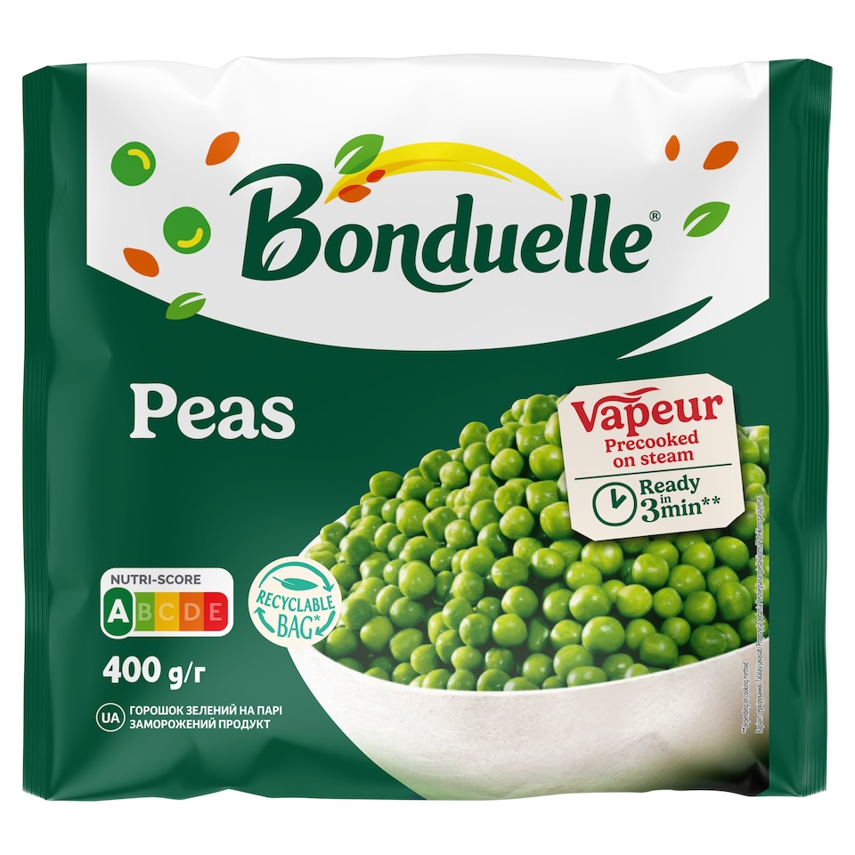 Bonduelle Vapeur gyorsfagyasztott zöldborsó 400 g
