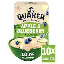 Quaker Oat So Simple Apple & Blueberry Porridge Sachets 10x36g