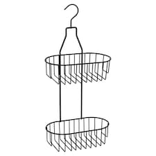 F&F Home 2 Tier Hanging Shower Caddy Black
