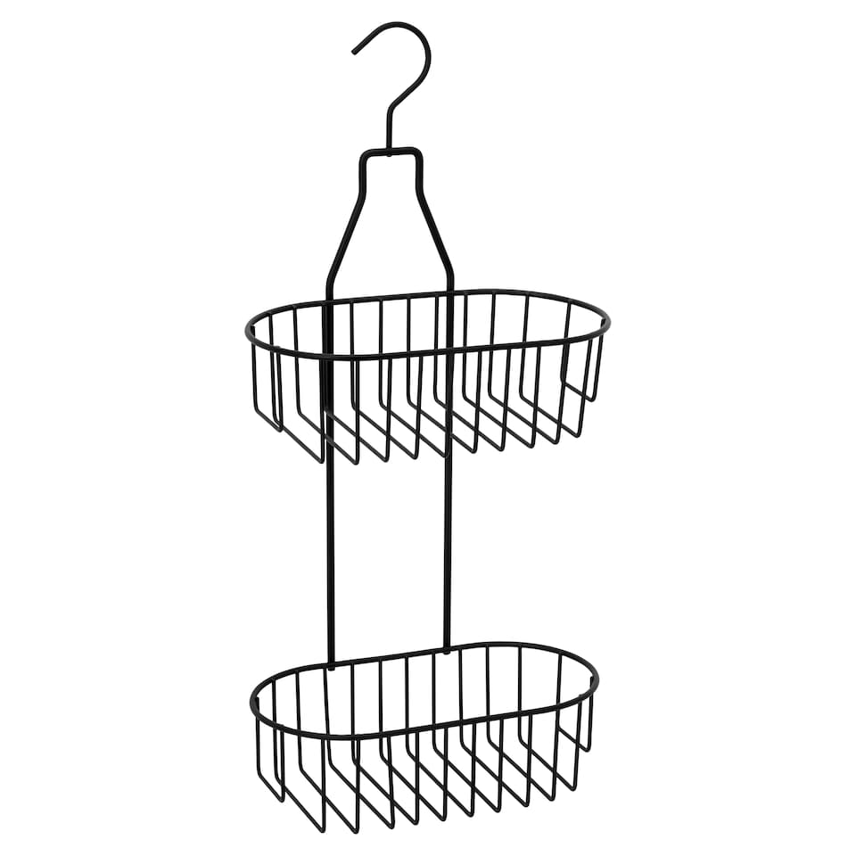F&F Home 2 Tier Hanging Shower Caddy Black