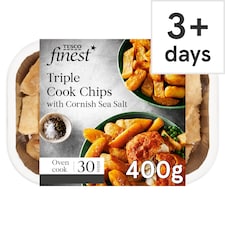 Tesco Finest Triple Cook Chips with Cornish Sea Salt 400g