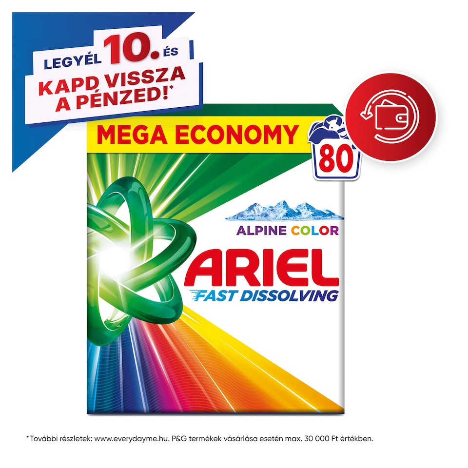 image 1 of Ariel Washing Powder 4.4kg, 80 Washes, Color