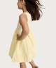image 3 of F&F Girls Cotton Rich Broderie Sleeveless Dress in Yellow