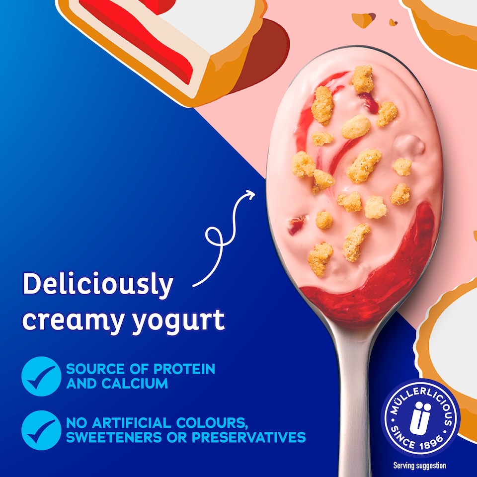 image 1 of Muller Corner Originals Yogurt - Cherry Bakewell Inspired 4 x 124g