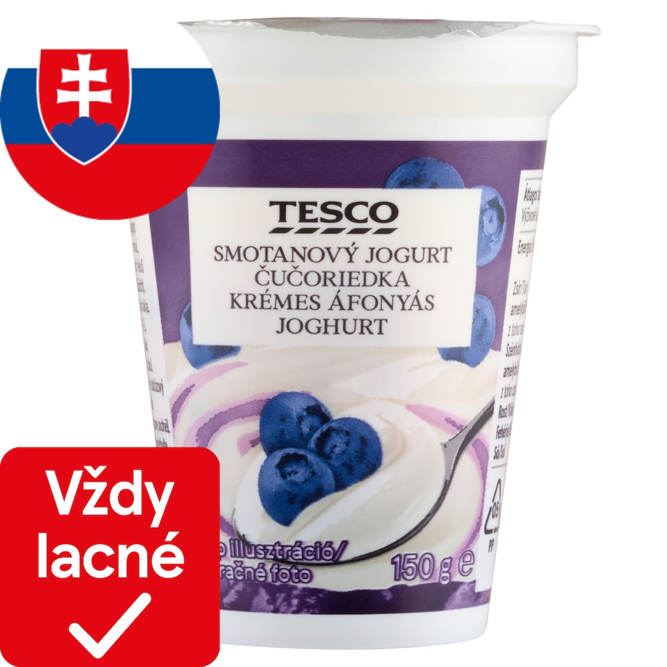Tesco Smotanový jogurt čučoriedka 150 g