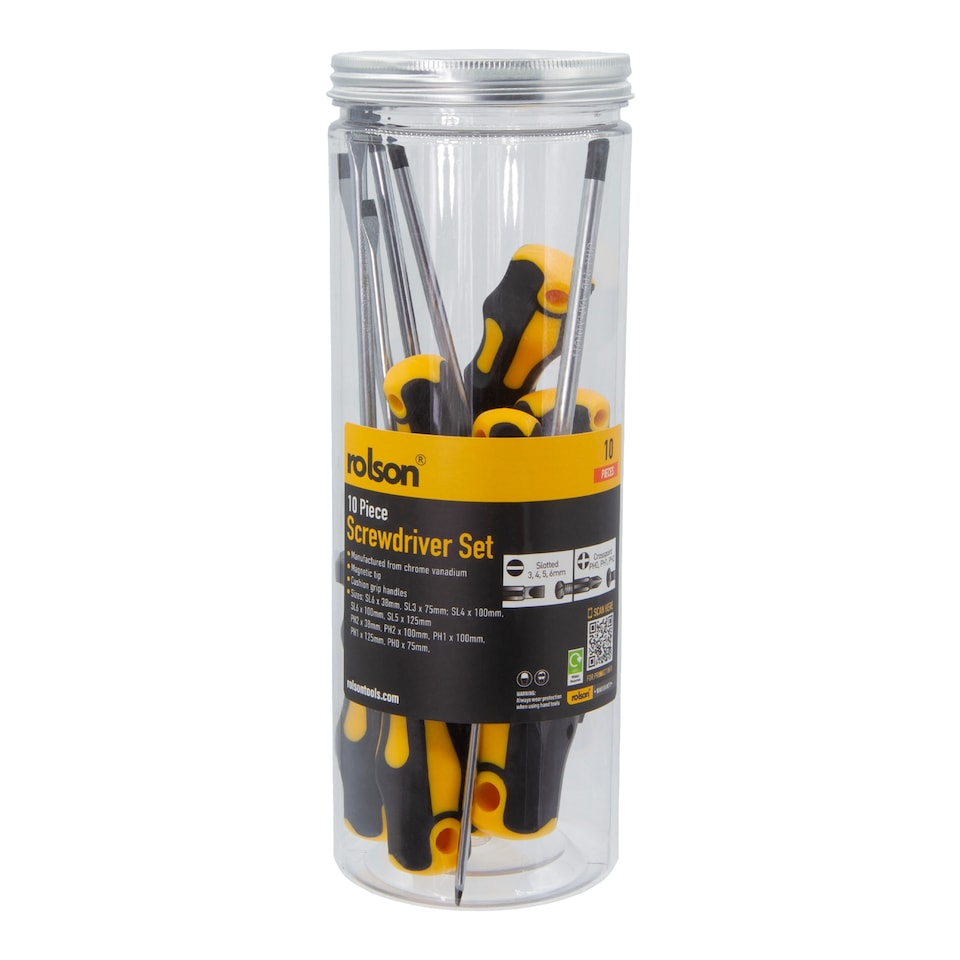 Rolson Screwdriver Set 10 Pieces