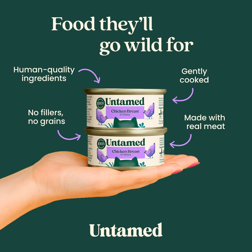 image 1 of Untamed Chicken Breast in Gravy Cat Food 75G