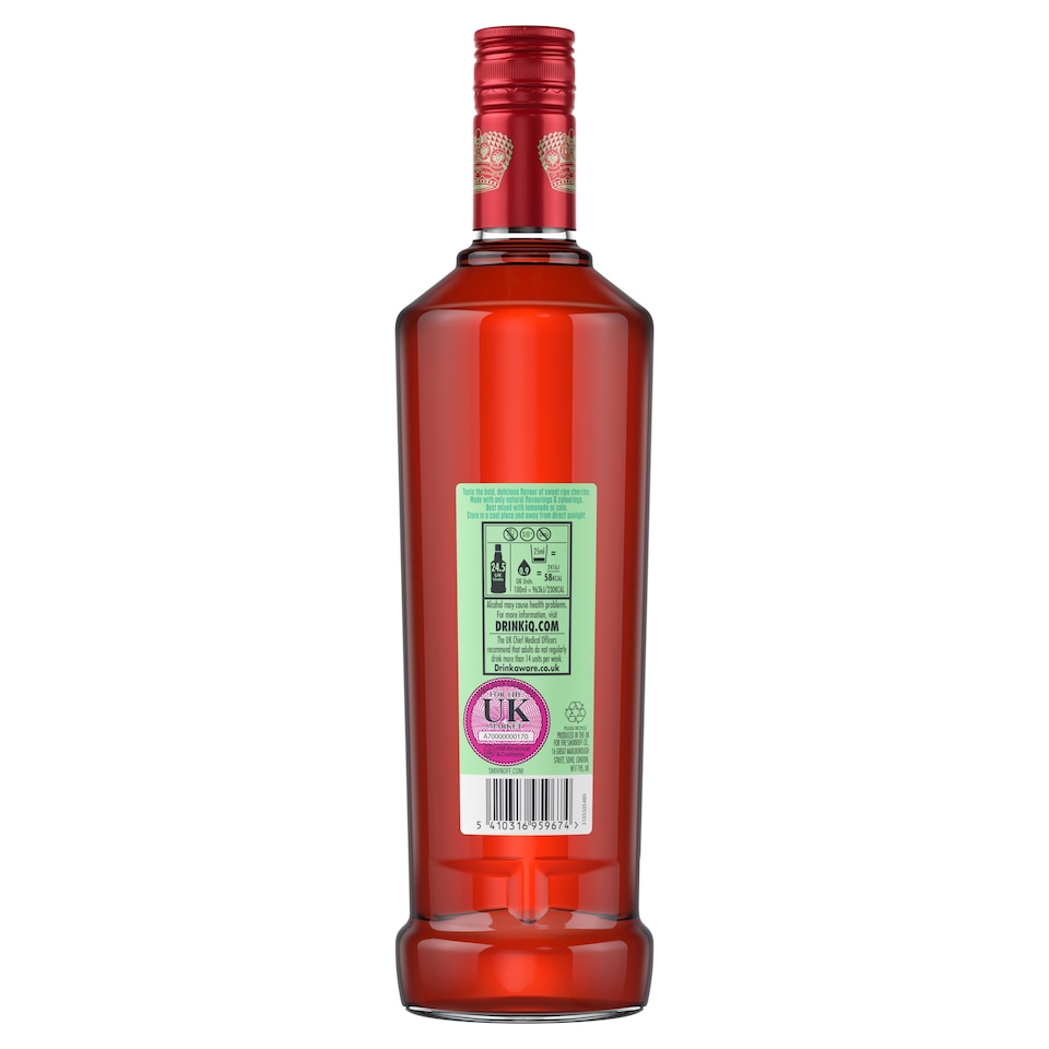 image 1 of Smirnoff Cherry Drop Flavoured Vodka 700ml