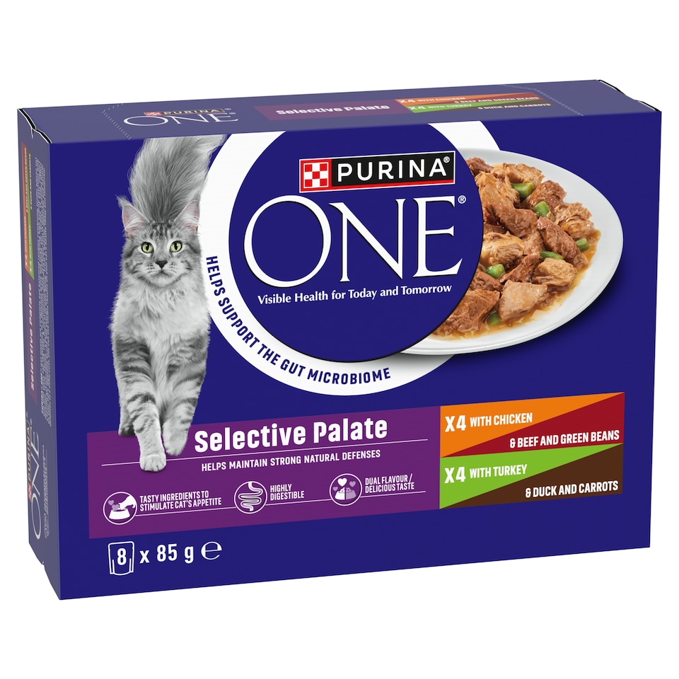 image 1 of PURINA ONE Mini Fillets Selective Palate Wet Cat Food 8x85g