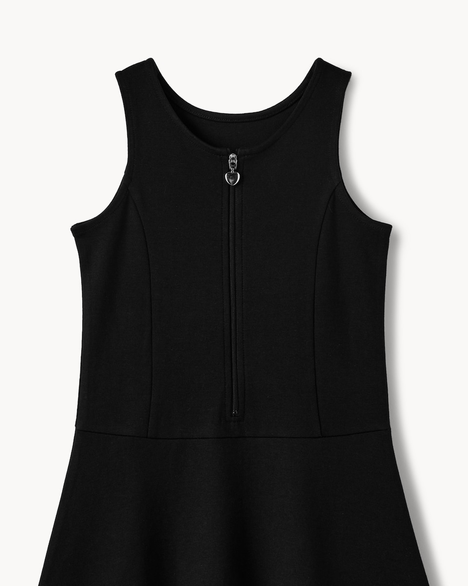 image 1 of F&F School Girls 2-Pack Cotton Rich Pinafore Dresses in Black