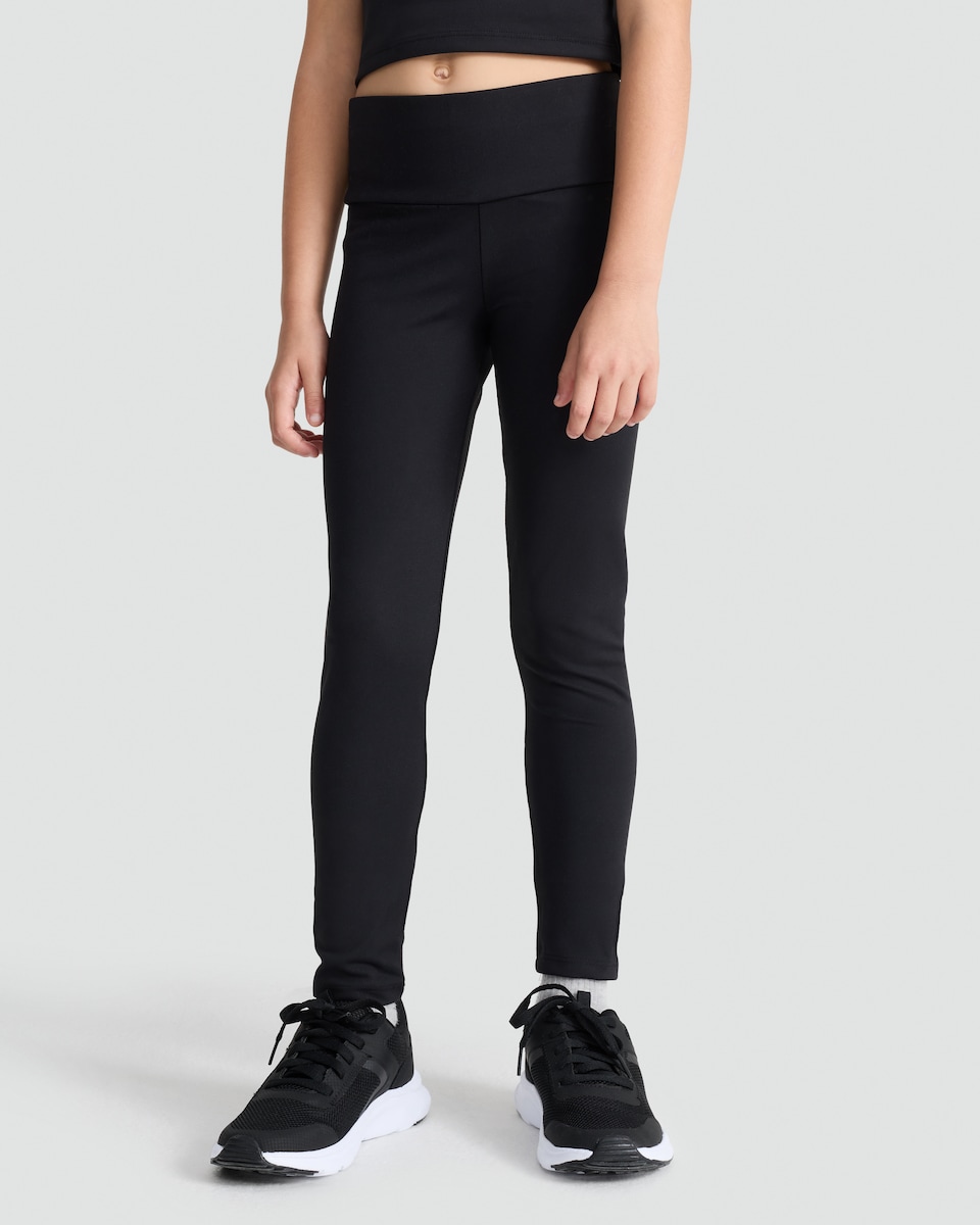 image 1 of F&F Active Girls Leggings in Black