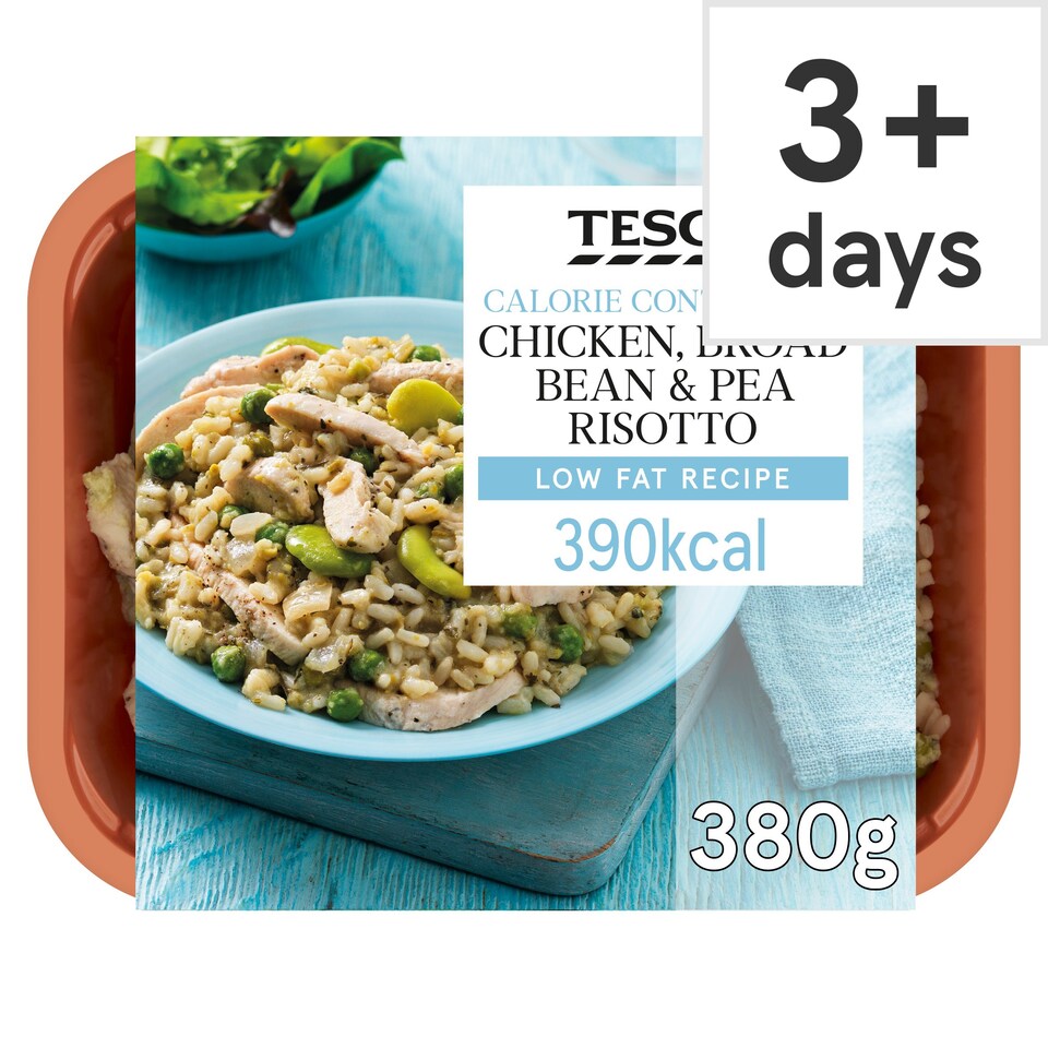 Tesco Calorie Controlled Chicken , Broad Bean & Pea Risotto 380G