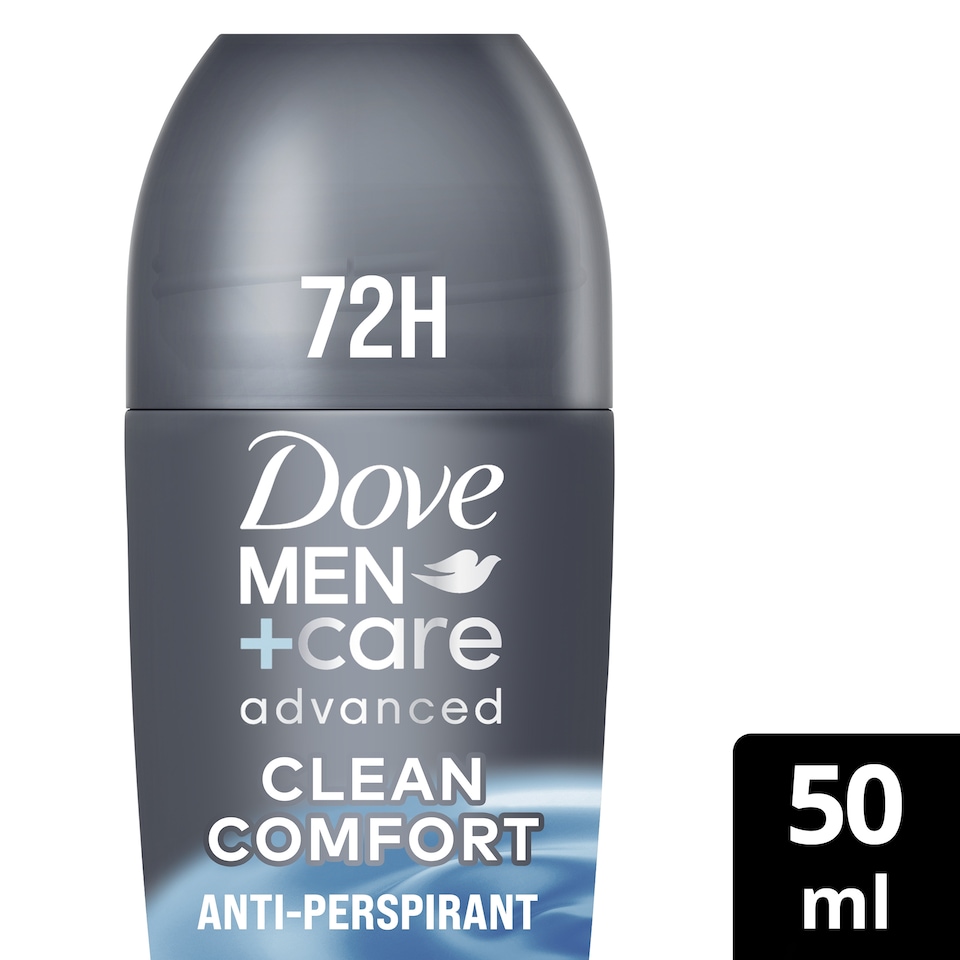 image 1 of Dove Men+Care Clean Comfort 72h Roll-On Antiperspirant Deodorant 50ml