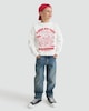 image 2 of Stranger Things Cotton Rich Pizza Print Sweatshirt in Cream