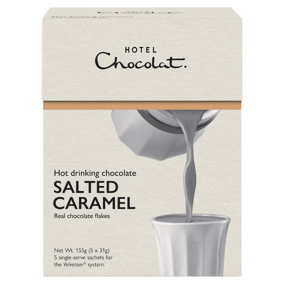 Hotel Chocolat Hot Drinking Chocolate Salted Caramel 5 x 31g