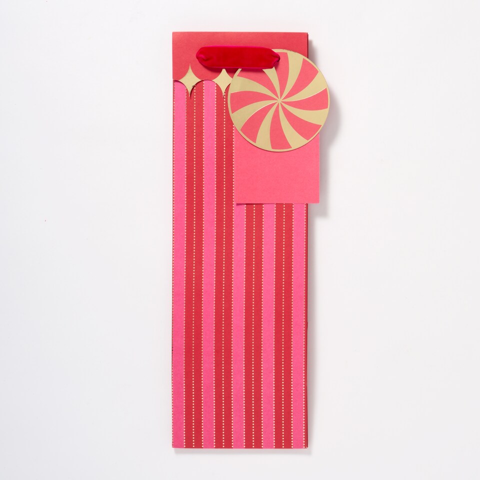 image 1 of Paperchase Christmas Embers Edge Bottle Bag 