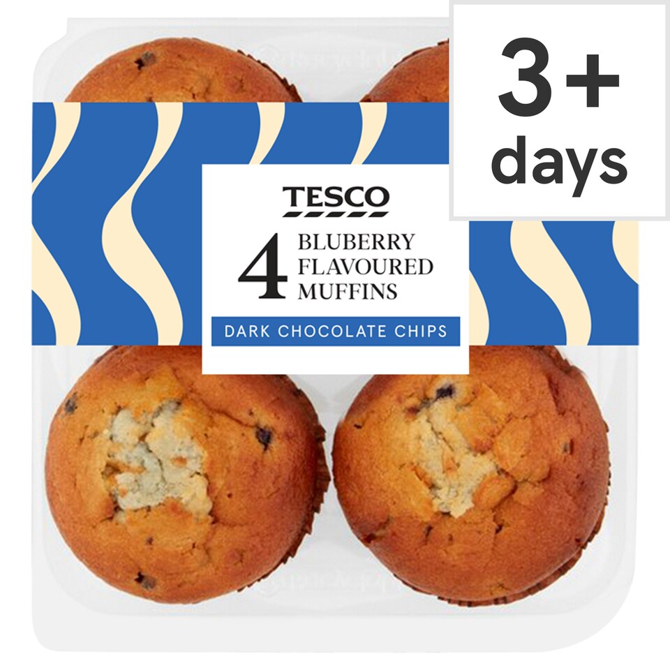 Tesco Blueberry Muffins 4 Pack