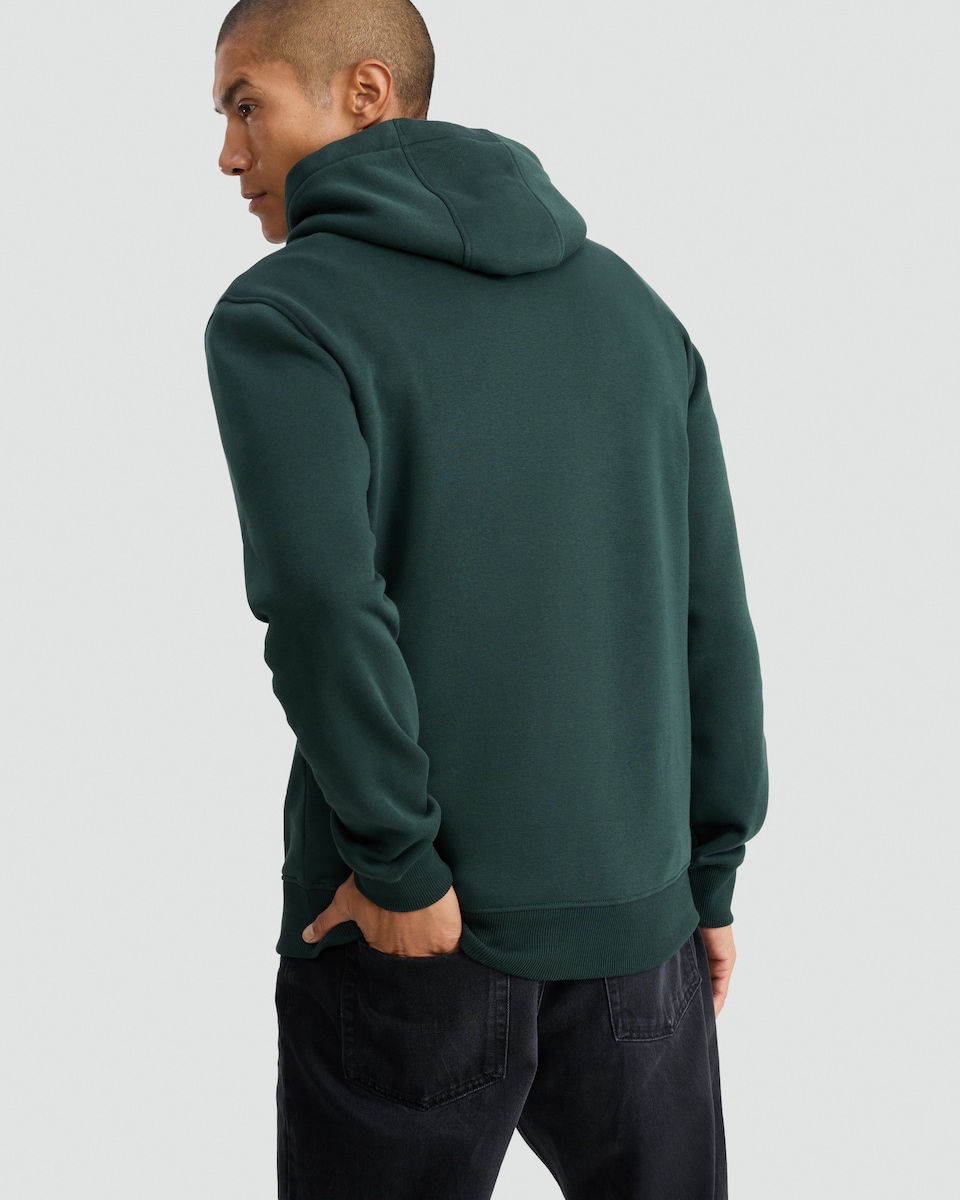 image 1 of F&F Regular Fit Cotton Rich Drawstring Hoodie in Khaki