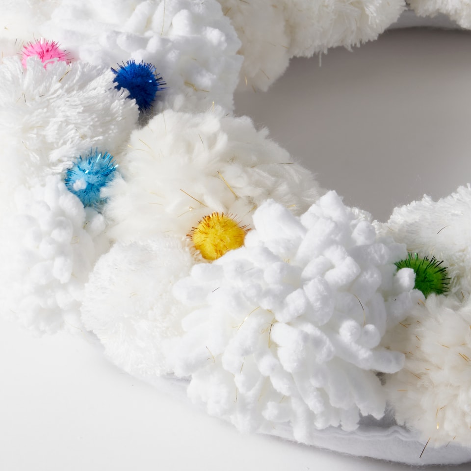 image 1 of Paperchase Cosmic Christmas Pom Pom Wreath