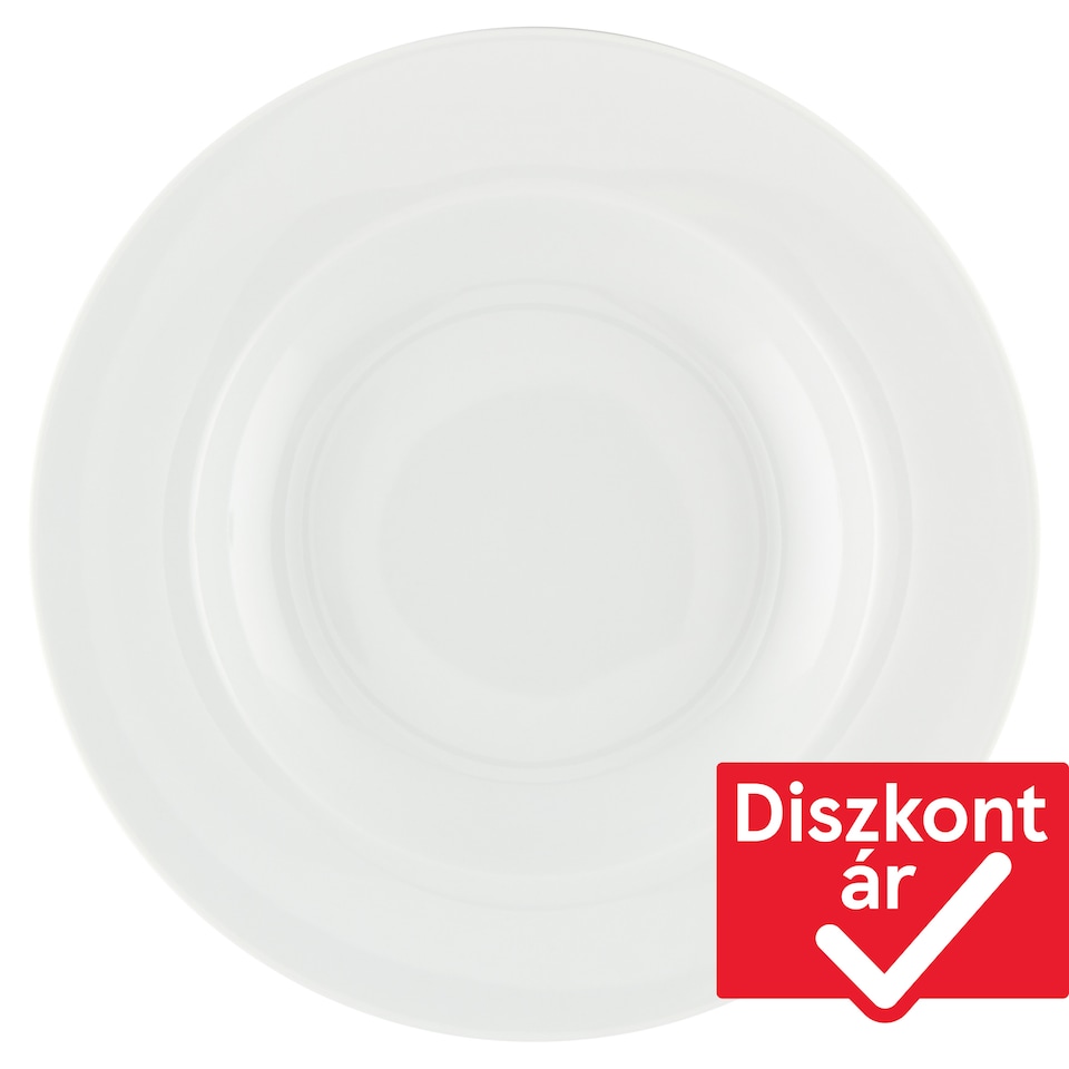 Tesco Home Core fehér porcelán mélytányér