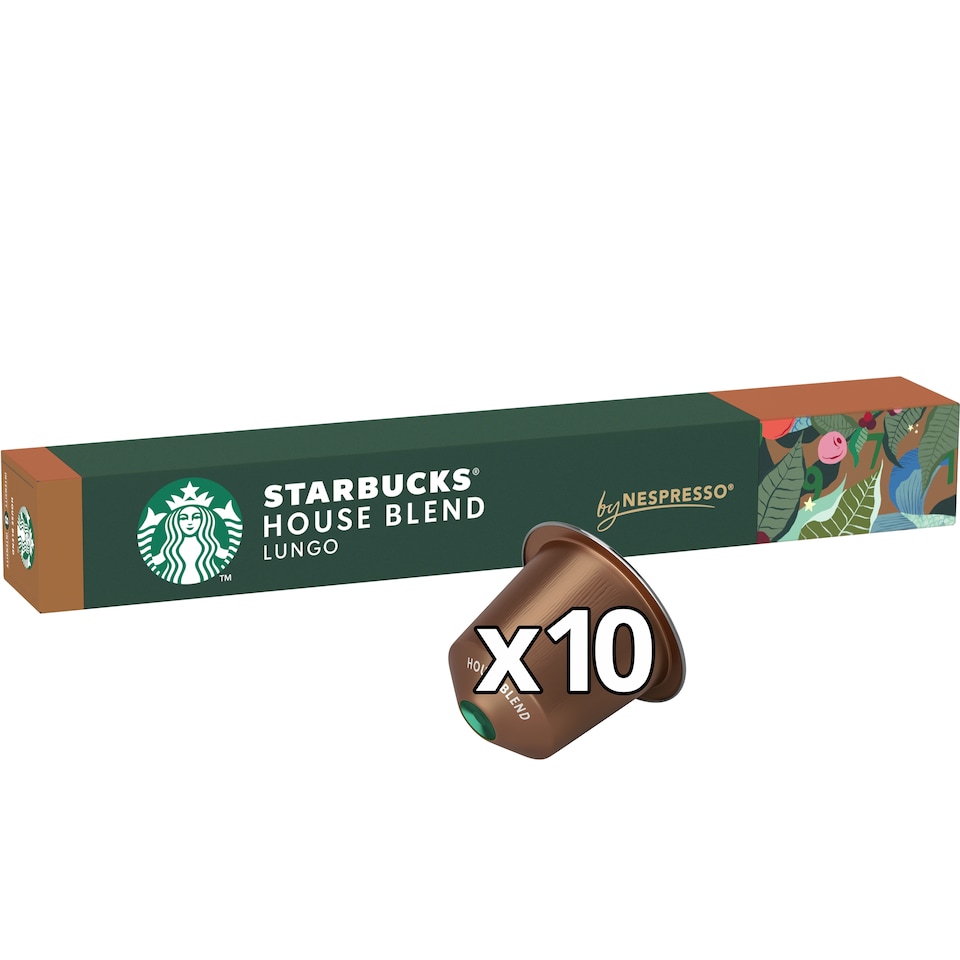 image 1 of Starbucks by Nespresso House Blend Lungo Coffee Pods x10 57g