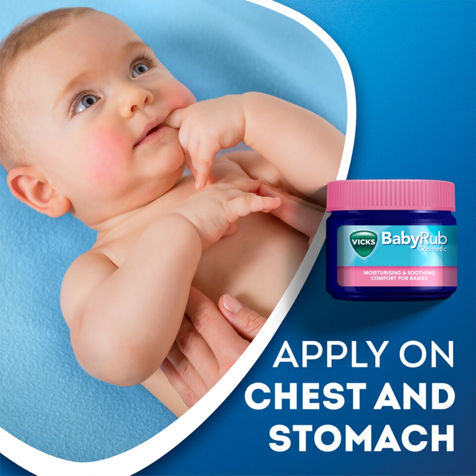 image 1 of Vicks BabyRub Ointment for Soothing and Relaxing Baby Massage - 50g Jar