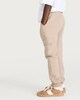 image 4 of F&F Boys Cotton Rich Cuffed Drawstring Cargo Joggers in Stone