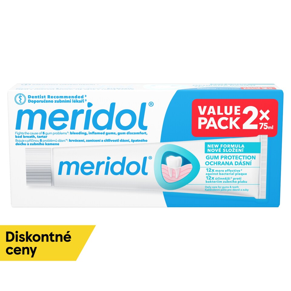 obrázok 1 z meridol®Gum Protection zubná pasta na ochranu ďasien 2x 75 ml
