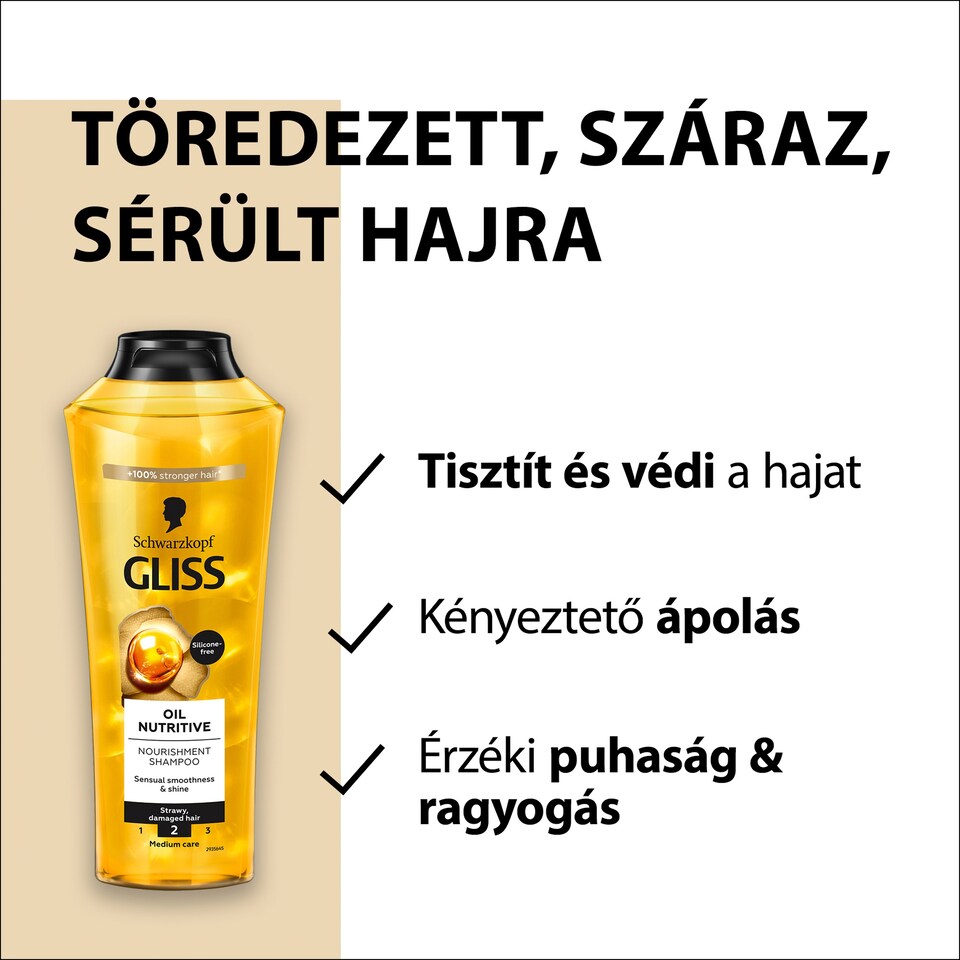 image 1 of Gliss Oil Nutritive Shampoo with Omega 9 & Marula Oil 250 ml