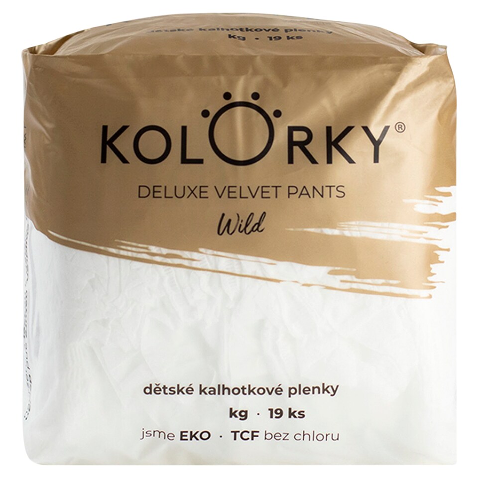 Kolorky Deluxe Velvet Pants Wild Eco Disposable Nappy Pants L 8-13 kg 19 pcs