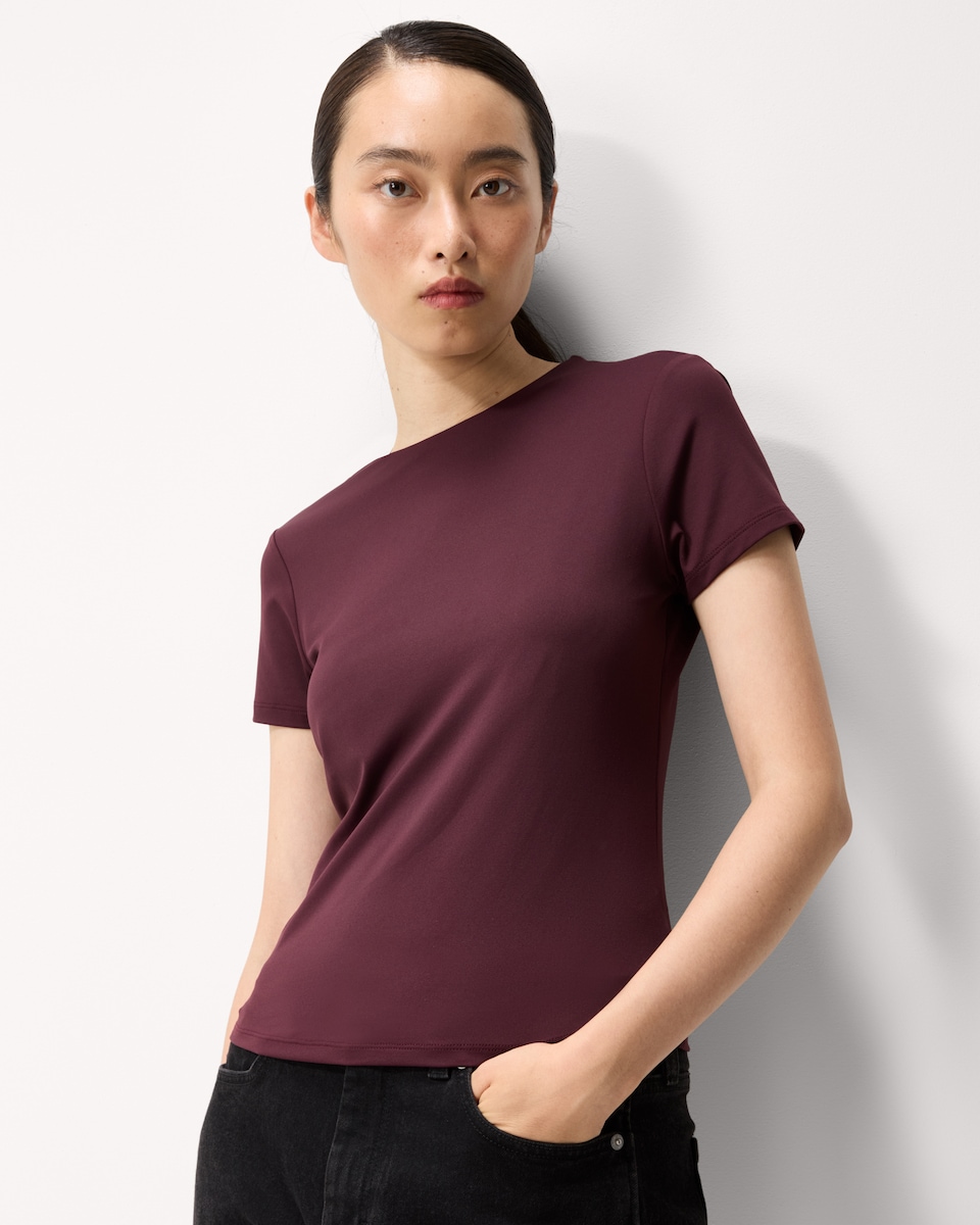 image 1 of F&F Polyamide Short Sleeved T-Shirt in Purple