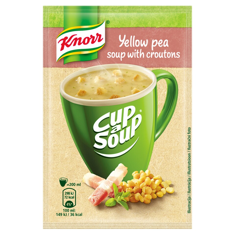 Obrázek 1 pro produkt Knorr Cup a Soup Hrachová instantní polévka s krutony 21g