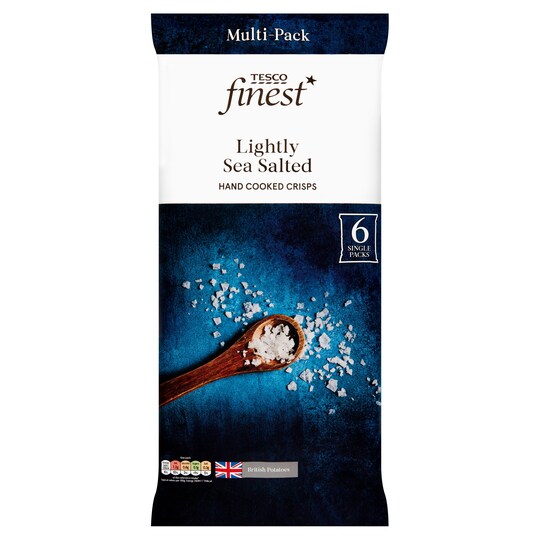 Tesco Finest Salted Multi Pack Crisps 6 X 25G Tesco Groceries
