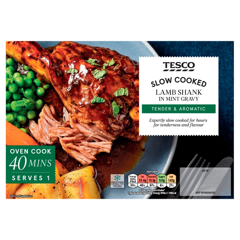 Tesco Lamb Shank In Mint Gravy 450G