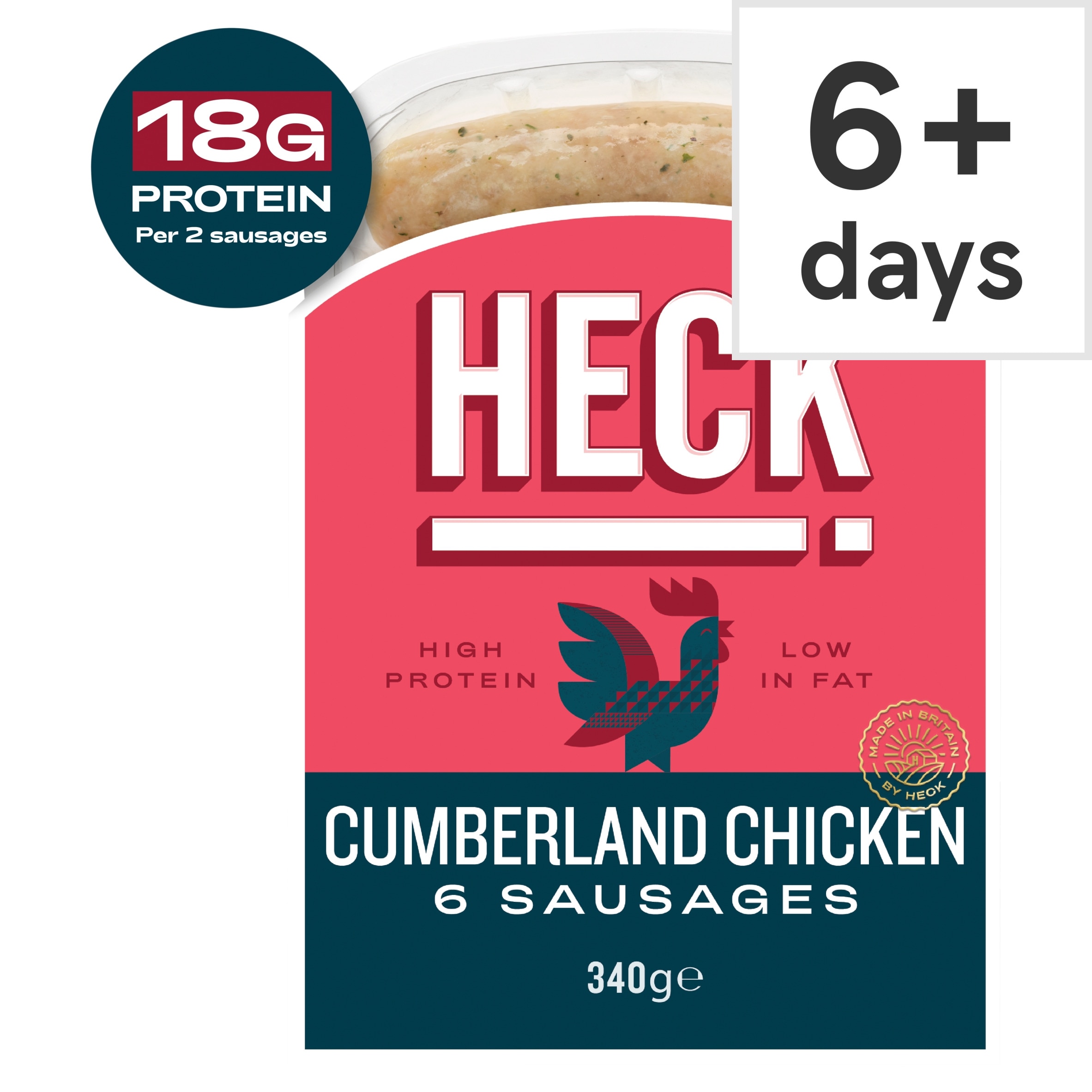 HECK! Cumberland Chicken 6 Sausages 340g