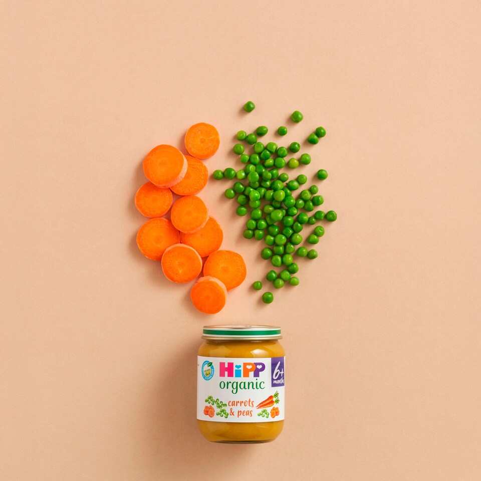 image 1 of Hipp Organic Carrot & Peas Baby Food 4+ Month 125G