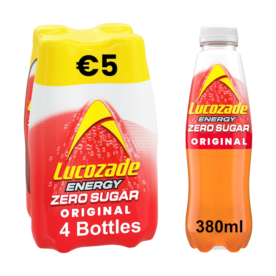 Lucozade Zero Original 4pk 380ml