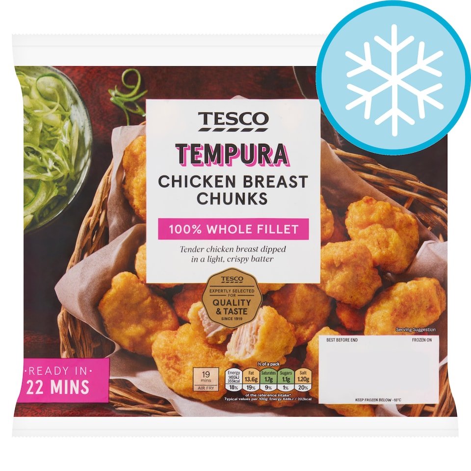 Tesco Tempura Chicken Breast Chunks 400g