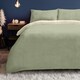 image 2 of Silentnight Green Reversible Teddy Duvet Set King