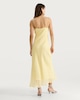 image 4 of F&F V Neck Ruffle Front Strappy Midi Dress in Yellow