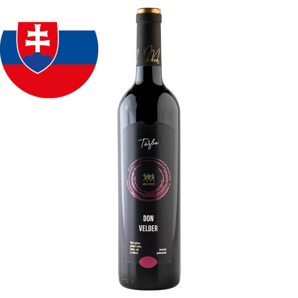 Movino Túžba Don Velder Slovak Quality Branded Semi-Dry Red Wine 0.75 L