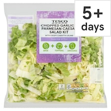 Tesco Chopped Garlic & Parmesan Caesar Salad Kit 240g