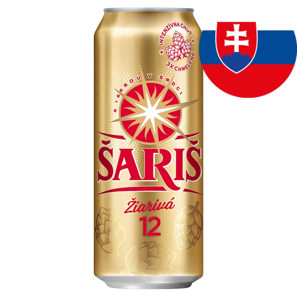 Šariš Žiarivá 12 Light Lager Beer 500 ml